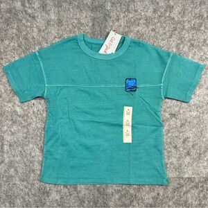 Cat & Jack Target Teal Short Sleeve Tee with Surf Patch Summer Fun Small 6/7